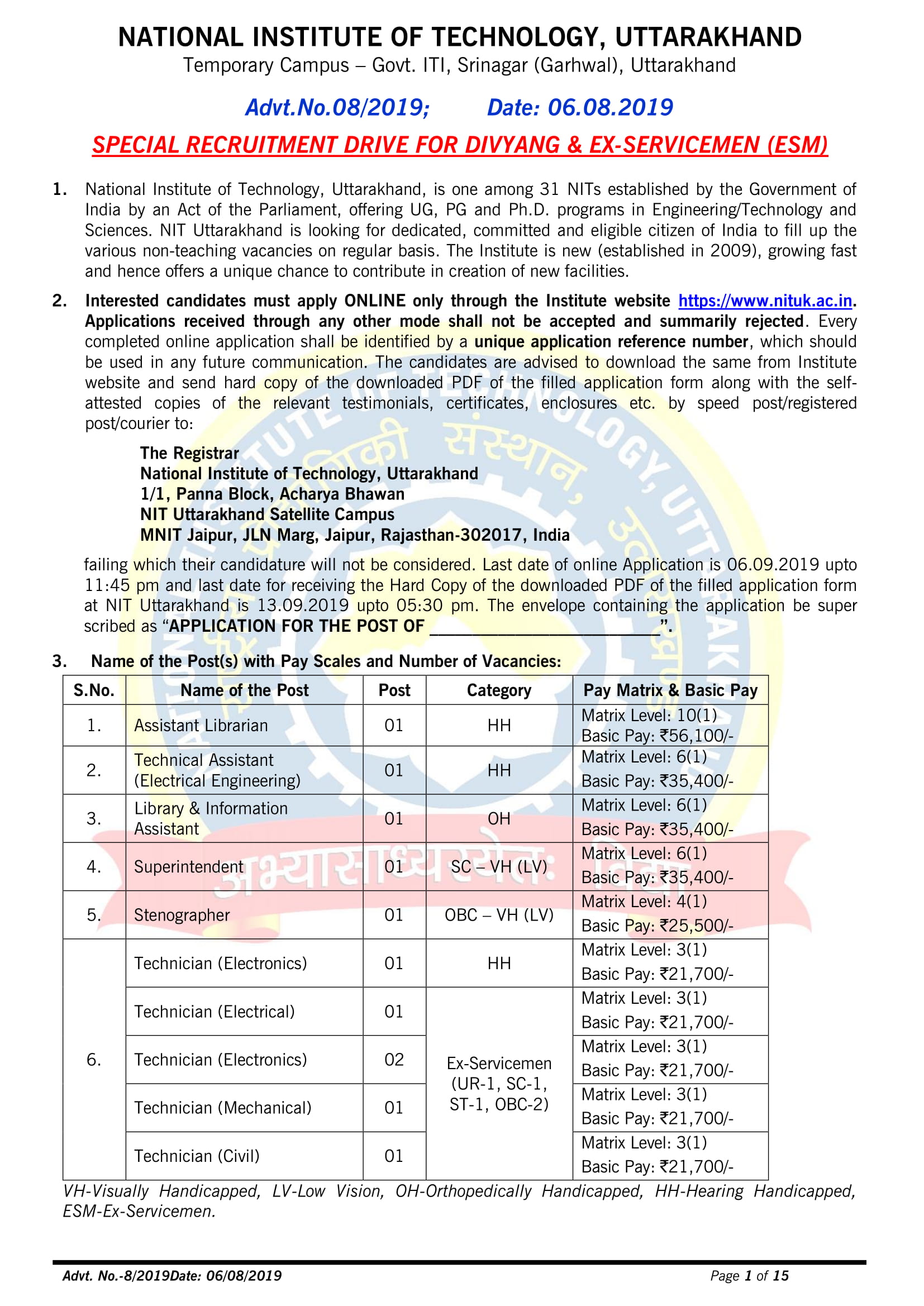 Advt. No.8 - Advertisement for PWD and Ex-Servicemen Posts - 2019-01.jpg